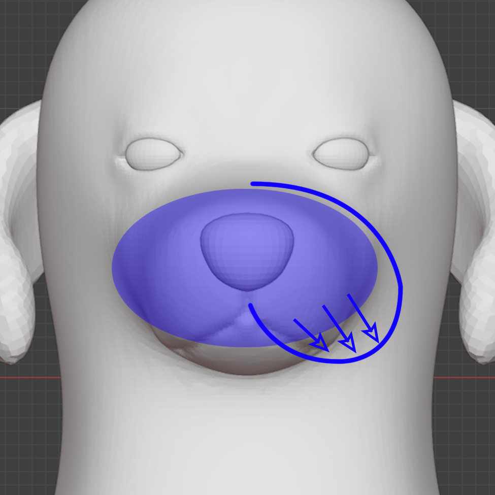 マズルを大きく作りたいときの注意点